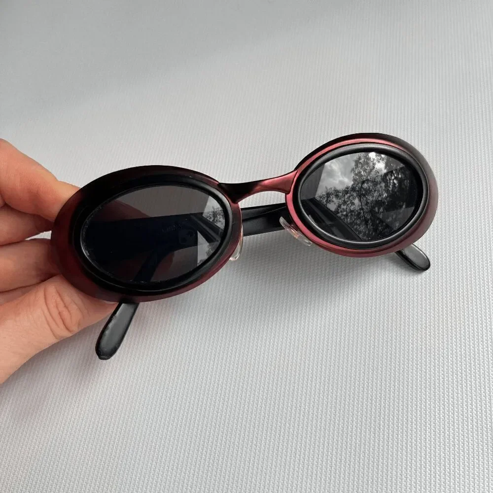 Jantzen Funky Y2K Vintage Sunglasses Red Metallic and Black